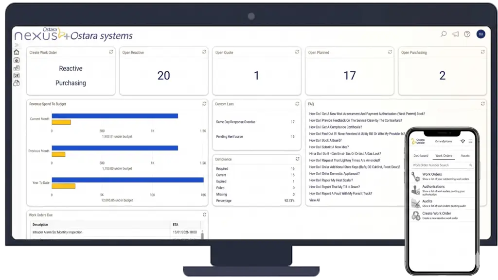 Ostara CAFM System - Nexus Portal and Mobile App